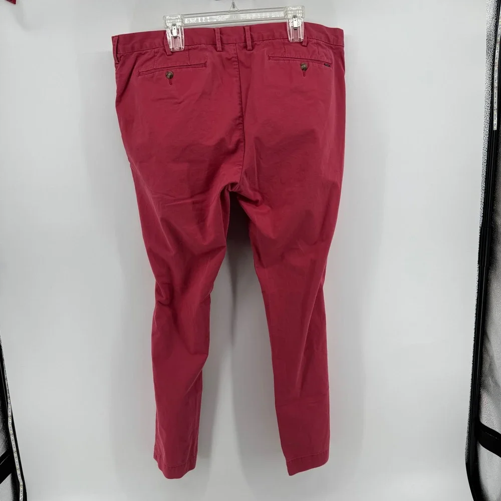 Polo Ralph Lauren Mens Stretch Slim Fit Chino Pants Pink Nantucket Red 40x32
